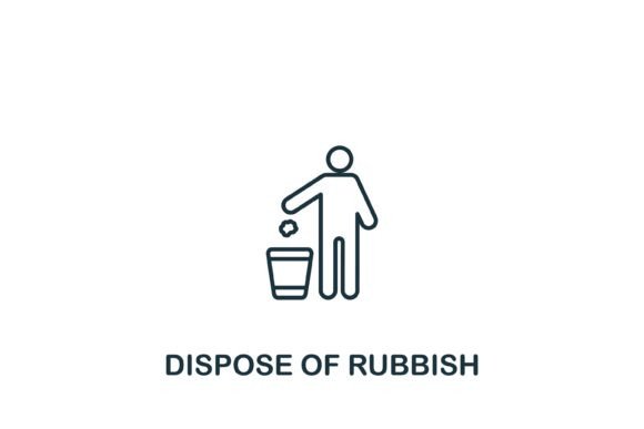 Dispose Of Rubbish Icon: Graphics and Icons for Modern Design