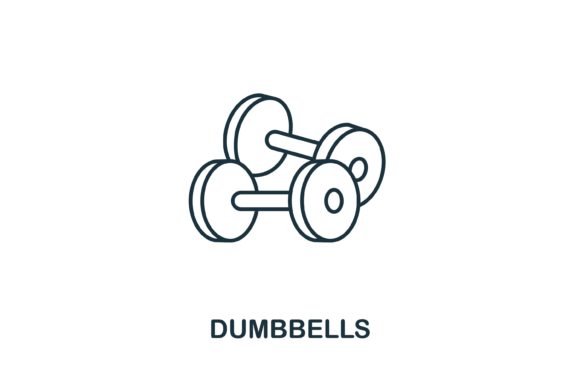 Dumbbells Icon for Graphics and Icons