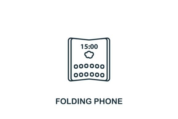 Folding Phone Icon Graphics and Icons