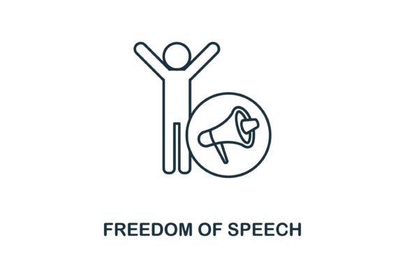 Freedom of Speech Icon: Graphics and Icons for Real Projects