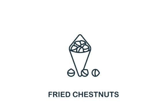 Fried Chestnuts Icon Graphics