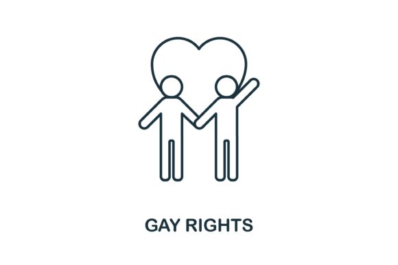 Gay Rights Icon: Graphics and Icons for Editorial Design