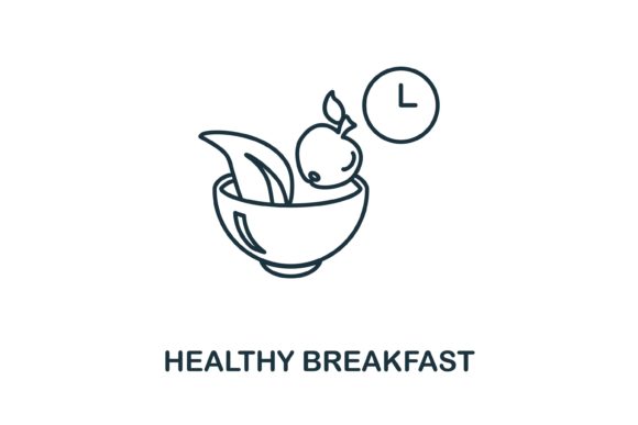 Healthy Breakfast Icon Graphics and Icons