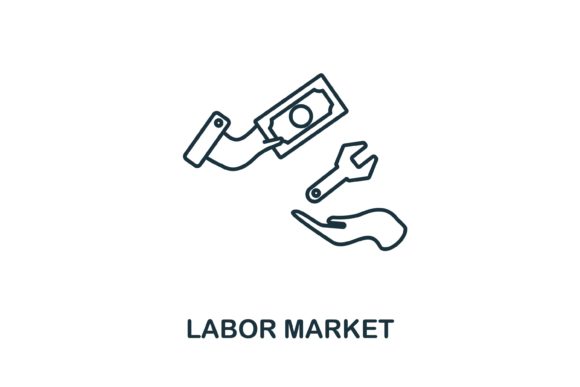 Labor Market Icon: Graphics and Icons for Digital Sellers