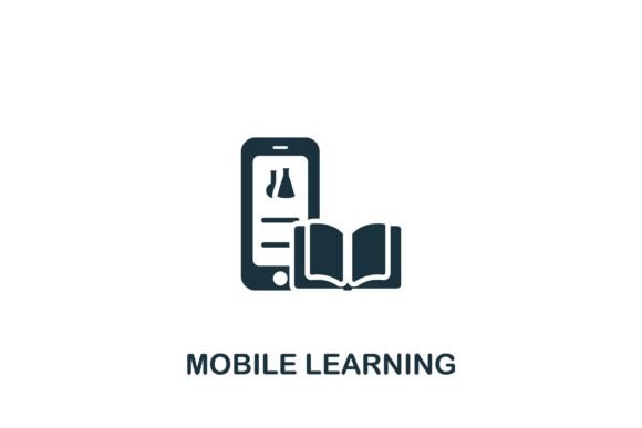Mobile Learning Icon for Graphics and Icons