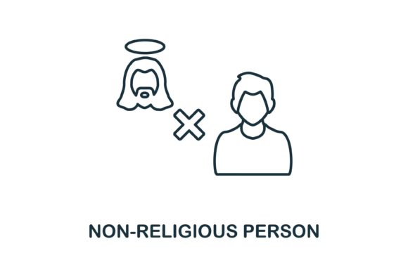 Non-Religious Person Icon: Graphics and Icons for Modern Branding