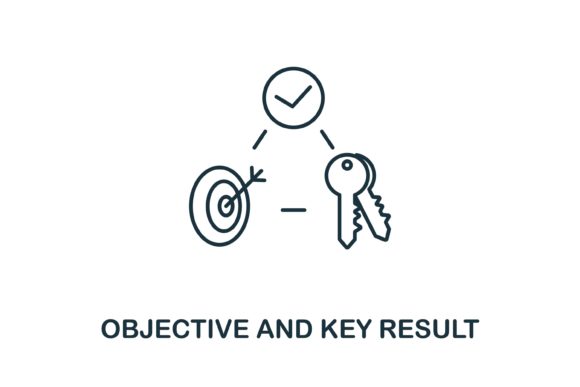 Objective and Key Result Icon Graphics and Icons