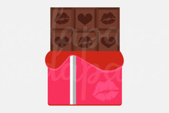 Valentines - Chocolate Bar Graphics and Icons